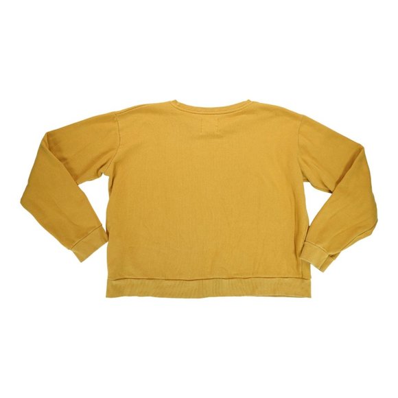 Cotton On Mustard Sweater Woman Print Pullover Size Large L Long Sleeve - Picture 3 of 4